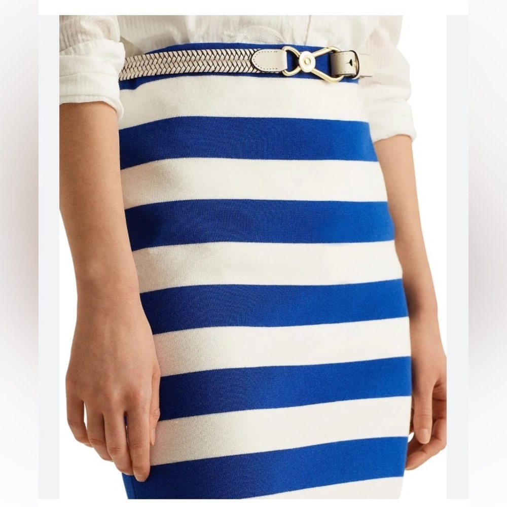 Lauren Ralph Lauren Womens Striped Pencil Skirt Blue/White XXS - Picture 4 of 6